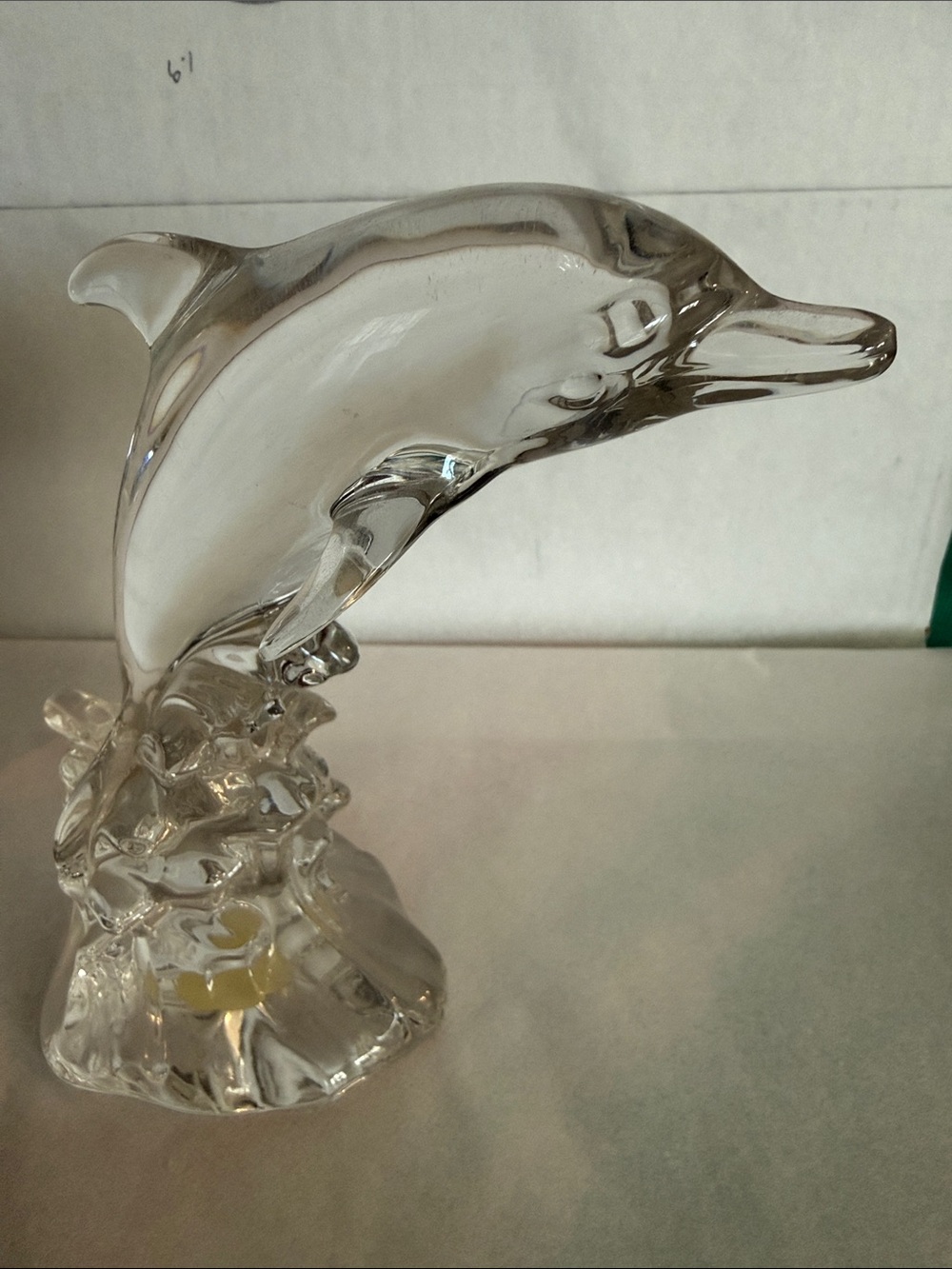 24% Lead Crystal Princess House Wonders of the Wild Dolphin Figurine Art 5” tall